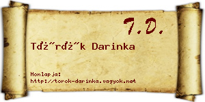 Török Darinka névjegykártya