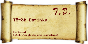 Török Darinka névjegykártya